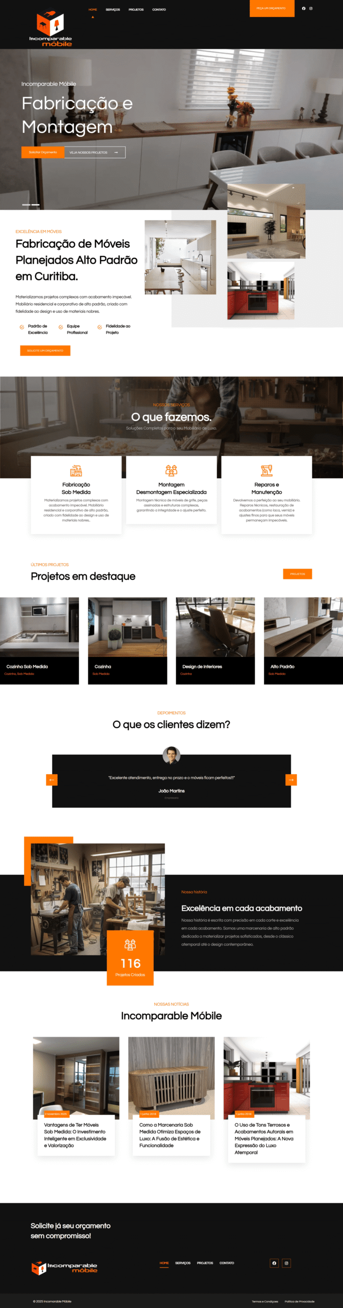 Preview do site da clínica veterinária PetsVet
